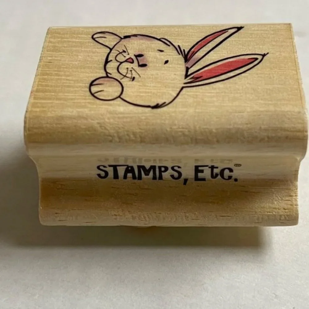 Easter Bunny Wooden Stamp Scrapbooking Arts Holiday Wood Mount  Crafts DIY Card‎